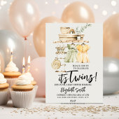 De tweeling meisjes Boho Baby shower Kaart