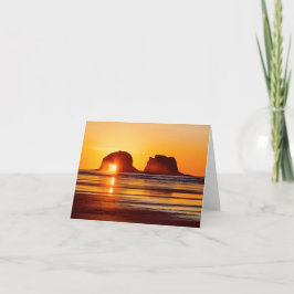 De tweeling Zonsondergang Notecard van Rotsen Kaart
