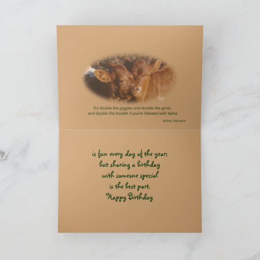 De tweelingen kaart-passen om het even welke kaart (Binnen)