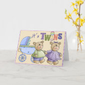 De Tweelingen van het baby Kaart (Gele Bloem)