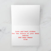 De Tweelingen van het Doopsel van gelukwensen Kaart (Binnen)