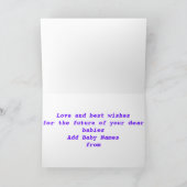 De Tweelingen van het Doopsel van gelukwensen Kaart (Binnen)