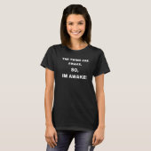 De tweelingen zijn Awake Dad Humor Joke M T-shirt (Voorkant volledig)