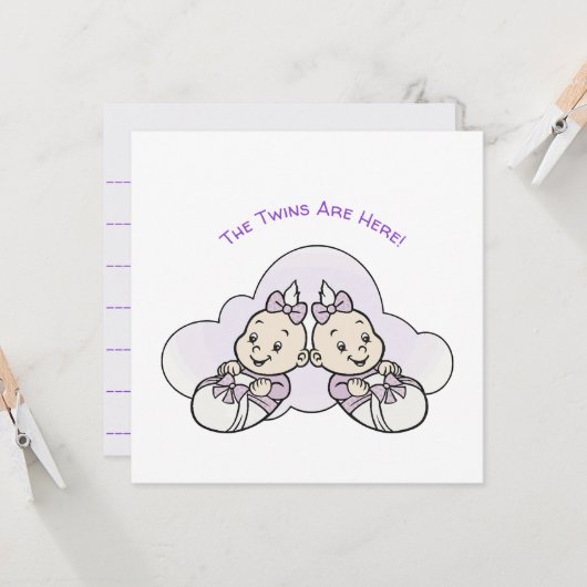 De tweelingen zijn hier kaart (Voorkant / Achterkant in situ)