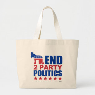 De TweepartijenPolitiek van het eind Grote Tote Bag