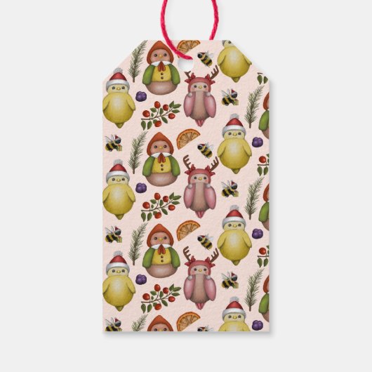 De tweetings van het seizoen - Schattigee grillige Cadeaulabel (Achterkant)