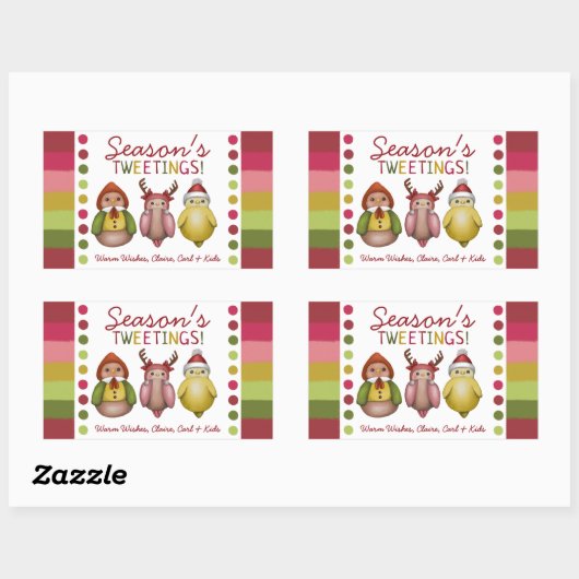 De tweetings van het seizoen - Schattigee grillige Rechthoekige Sticker (Vel)