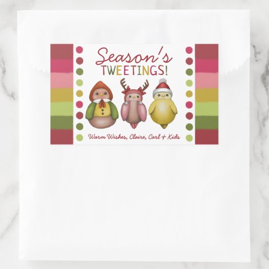 De tweetings van het seizoen - Schattigee grillige Rechthoekige Sticker (Tas)