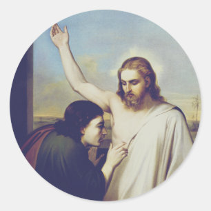 De twijfelende Sint-Thomas door Silvestro Lega  Ronde Sticker