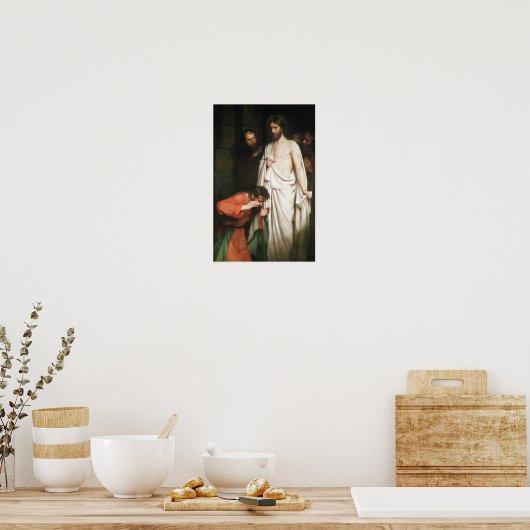 De Twijfelende Thomas door Carl Bloch Print (Keuken)