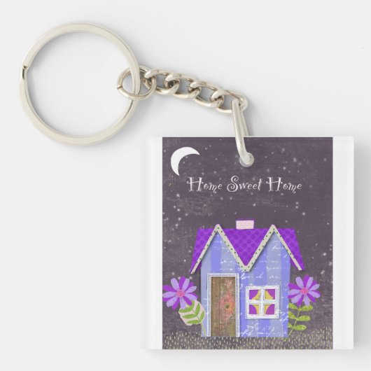 De Twilight Garden (Maagdenpalm & Indigo) Sleutelhanger (voorkant)