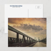 De Twin Bridges over het Briefkaart van Mississipp (Voorkant / Achterkant)