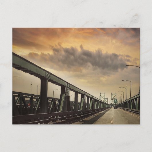 De Twin Bridges over het Briefkaart van Mississipp (Voorkant)