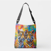 De Twin Tigers Crossbody Tas (Voorkant)