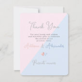 De Twins van ArtsApp tonen Dank u+Aankondiging van Kaart (Achterkant)