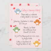 De Twitter in Town Baby shower Kaart (Voorkant / Achterkant)