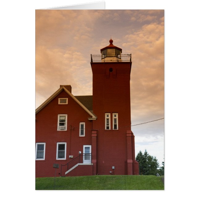 De Two Harbors Lighthouse met uitzicht op Agate Ba (Voorkant)