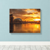 De Tyne bij Sunset Canvas Afdruk (Insitu (Houten vloer))