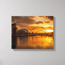 De Tyne bij Sunset Canvas Afdruk