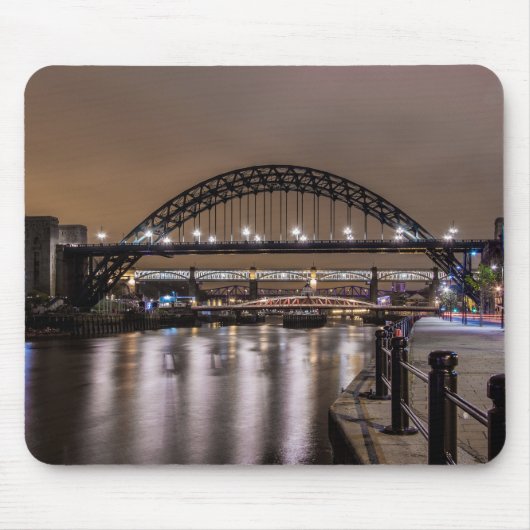 De Tyne Bridges 's nachts Muismat (Voorkant)