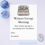 de typemachine - flyer (Enkel)