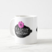De Typografie van Daisy Flower Girly Inspirational Koffiemok (Voorkant links)