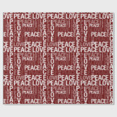 De Typografie van de Liefde van de vrede Cadeaupapier (Vlak)