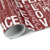 De Typografie van de Liefde van de vrede Cadeaupapier (Rol Hoek)