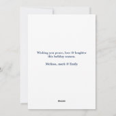 De Typografie van de vreugde | Lama van Kerstmis Feestdagenkaart (Achterkant)