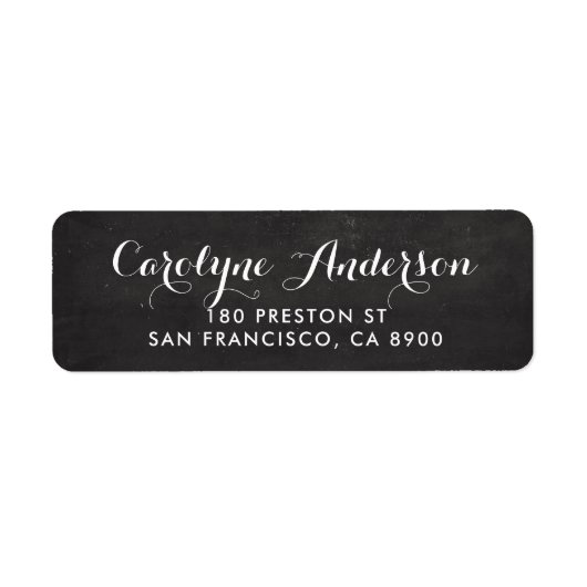 De Typografie van het manuscript op Rustiek Bord Etiket (Voorkant)