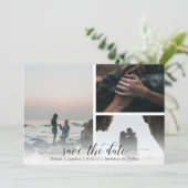 De Typografie van het manuscript sparen Datum 4 de Save The Date (Staand voorkant)