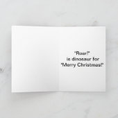 De Tyrannosaurussen Rex van Kerstmis Feestdagen Kaart (Binnen)