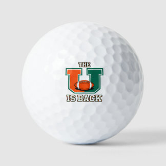 De U Is Terug Oranje en Groen College Football Fa Golfballen