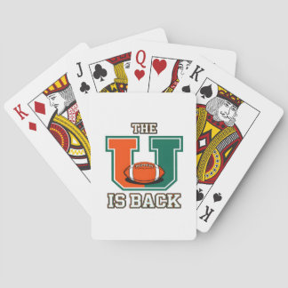 De U Is Terug Oranje en Groen College Football Fa Pokerkaarten