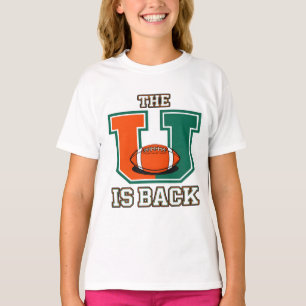 De U Is Terug Oranje en Groen College Football Fa T-shirt