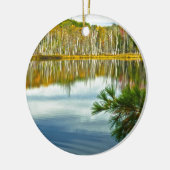 De U. P.: Herfstherfst Birch Tree Reflections Keramisch Ornament (Links)