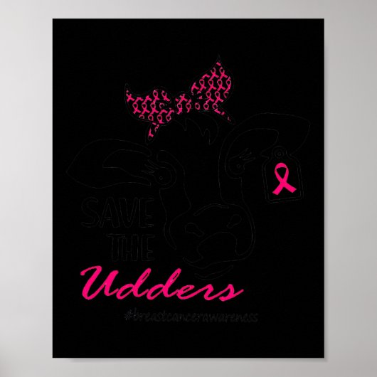 De Udders Borstkanker Bewustzijn Vaarskoe Dame Poster (Voorkant)