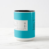 De Ugly Shaders Tweekleurige Koffiemok (Center)