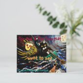 De uil en de pussycat briefkaart (Staand voorkant)