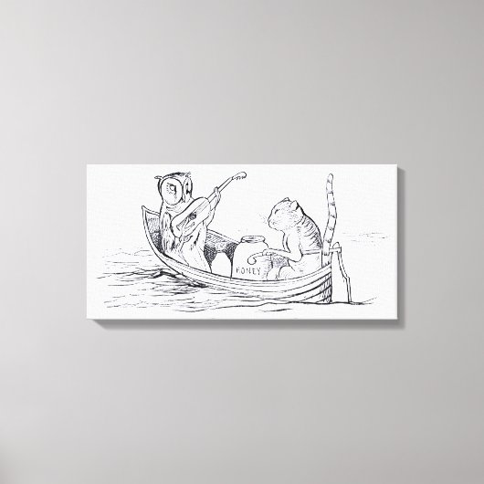De Uil en de Pussycat (door Edward Lear) Canvas Afdruk (Voorkant)