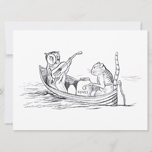 De Uil en de Pussycat (door Edward Lear) Kaart (Voorkant)
