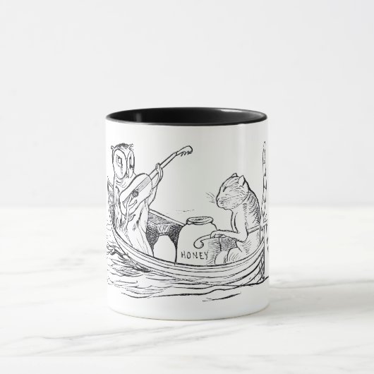 De Uil en de Pussycat (door Edward Lear) Mok (Midden)