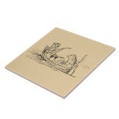 De Uil en de Pussycat (door Edward Lear) Tegeltje (Zijkant)