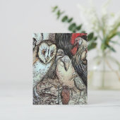 “De uil en de vogels” van Arthur Rackham Briefkaart (Staand voorkant)