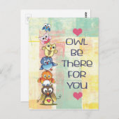 De "uil is daar voor u" Briefkaart (Voorkant / Achterkant)