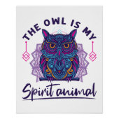 De uil is mijn geestdier perfect poster (Voorkant)