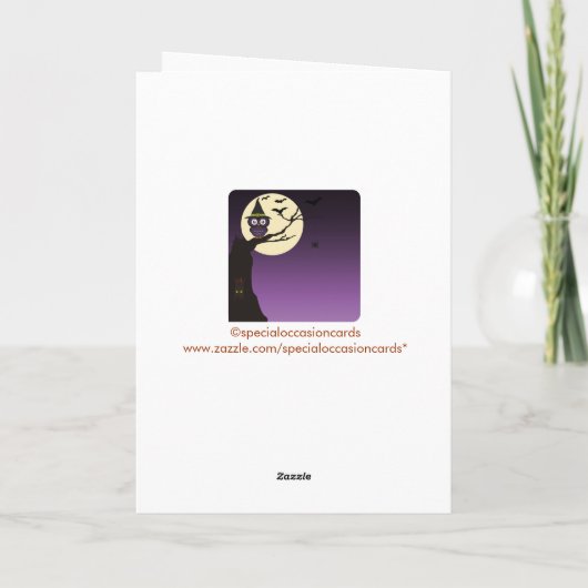 De uil op boomtak Halloween dankt u kaardt Bedankkaart (Achterkant)