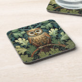 De uil op een eikenboom bier onderzetter (Linkerzijde)