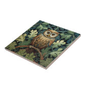 De uil op een eikenboom tegeltje (Zijkant)