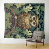 De uil op een eikenboom wandkleed (In Situ (horizontaal))